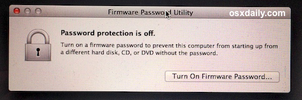 firmware password on mac
