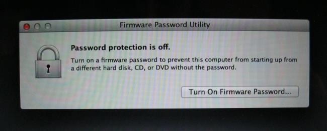 firmware password on mac